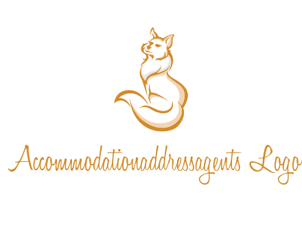 Persian cat pet logo