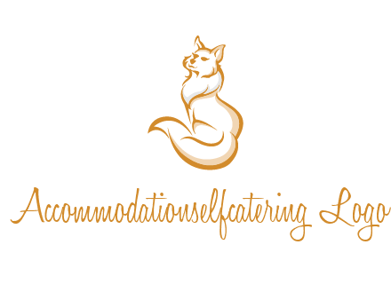 Persian cat pet logo