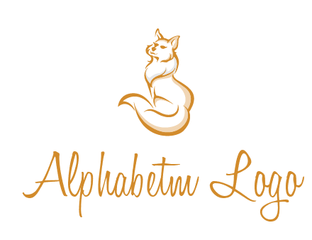Persian cat pet logo