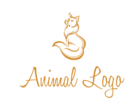 Persian cat pet logo