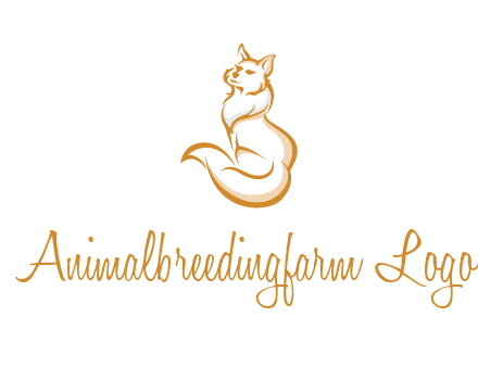 Persian cat pet logo