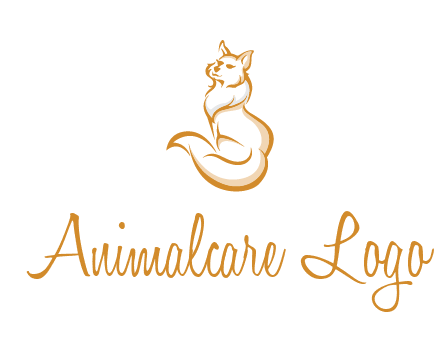 Persian cat pet logo