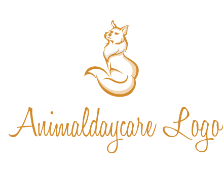 Persian cat pet logo
