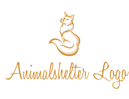 Persian cat pet logo