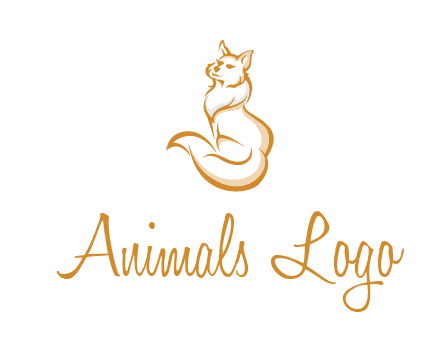 Persian cat pet logo