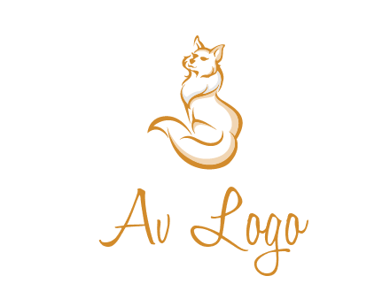 Persian cat pet logo