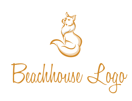Persian cat pet logo