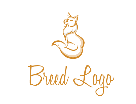 Persian cat pet logo