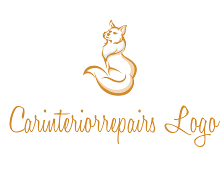 Persian cat pet logo