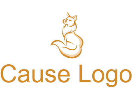 Persian cat pet logo