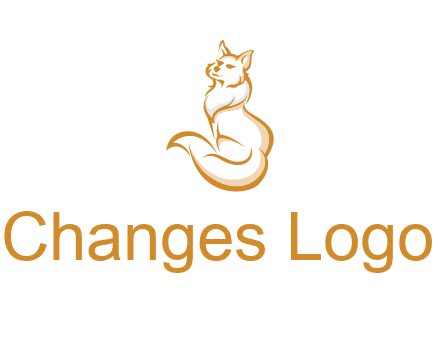 Persian cat pet logo