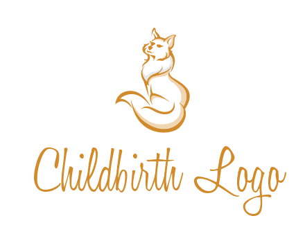 Persian cat pet logo