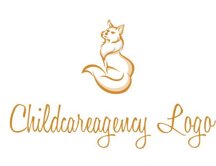 Persian cat pet logo