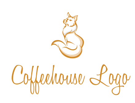 Persian cat pet logo