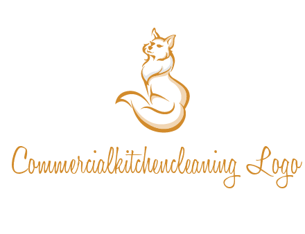 Persian cat pet logo