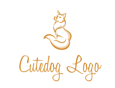 Persian cat pet logo