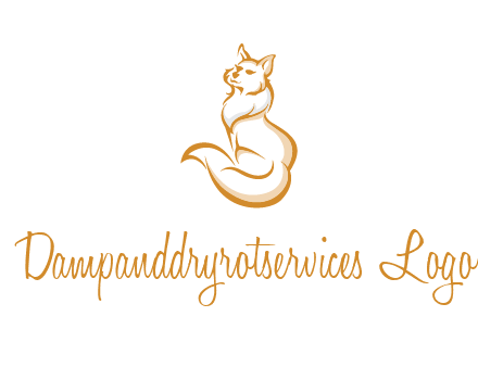Persian cat pet logo