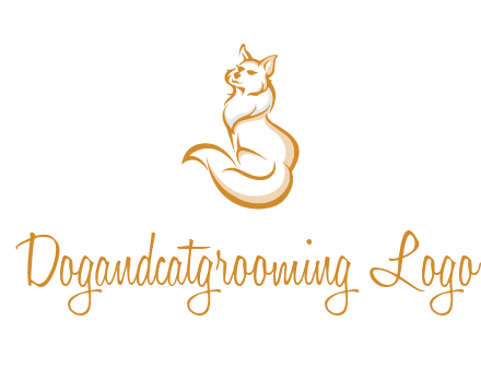 Persian cat pet logo