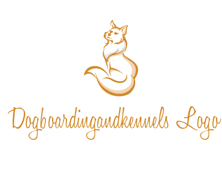 Persian cat pet logo