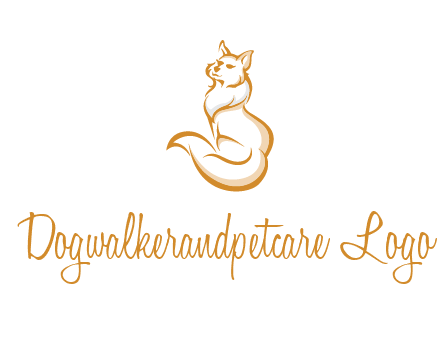 Persian cat pet logo