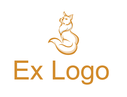 Persian cat pet logo