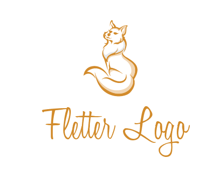 Persian cat pet logo
