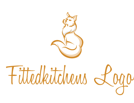 Persian cat pet logo