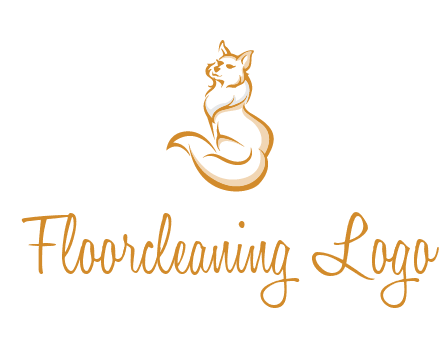 Persian cat pet logo