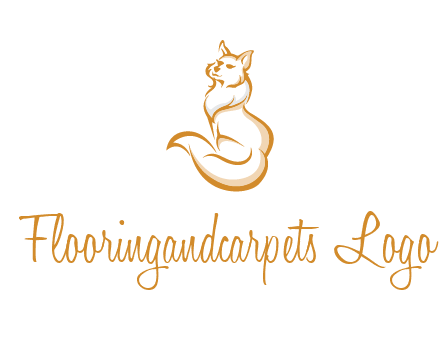 Persian cat pet logo