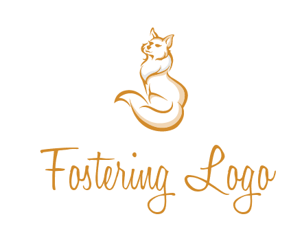 Persian cat pet logo