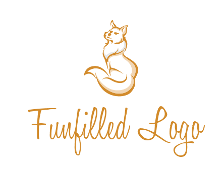 Persian cat pet logo