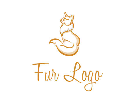 Persian cat pet logo