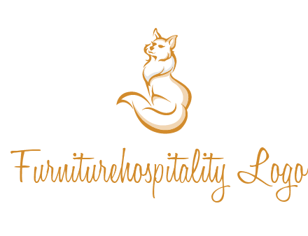 Persian cat pet logo