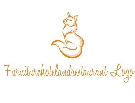 Persian cat pet logo