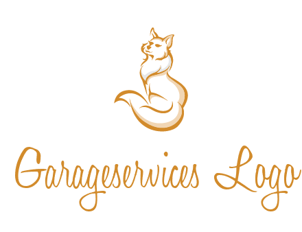 Persian cat pet logo