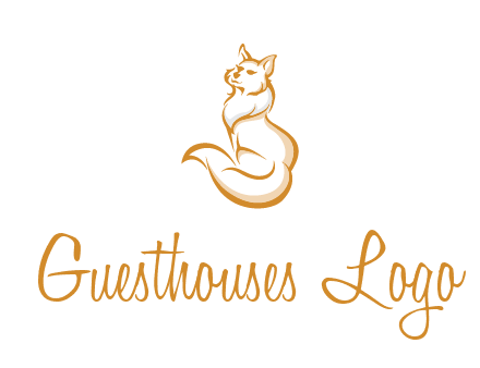 Persian cat pet logo