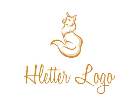 Persian cat pet logo