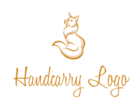 Persian cat pet logo