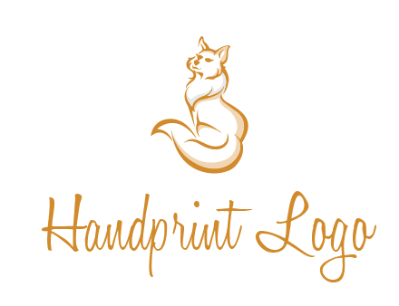 Persian cat pet logo