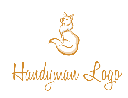 Persian cat pet logo