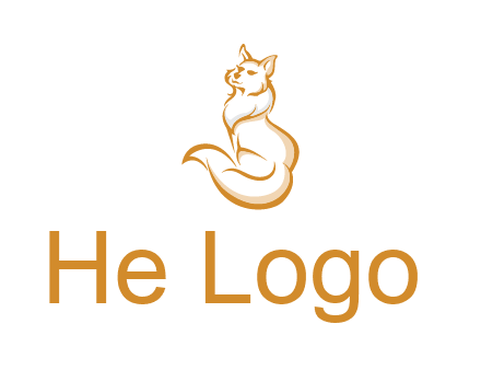 Persian cat pet logo