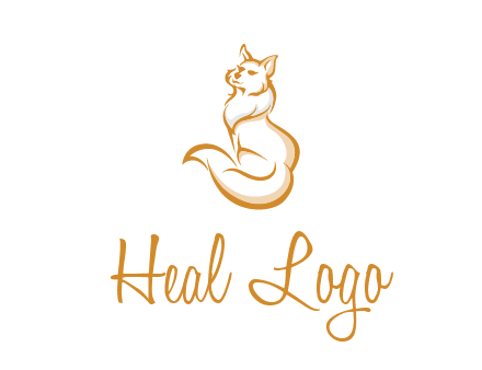 Persian cat pet logo
