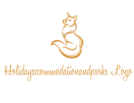 Persian cat pet logo