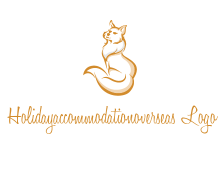 Persian cat pet logo