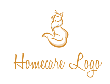 Persian cat pet logo
