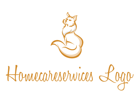 Persian cat pet logo