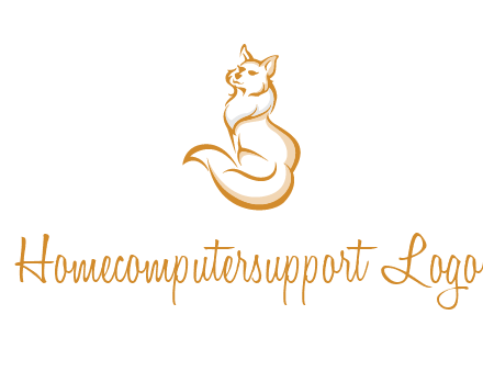 Persian cat pet logo