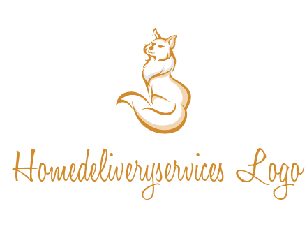 Persian cat pet logo