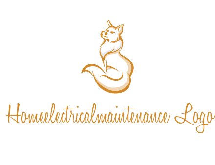 Persian cat pet logo