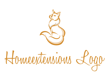 Persian cat pet logo
